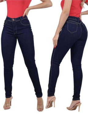 Calça Jeans Carmelita Cintura Alta Levanta Bumbum Skinny com Lycra