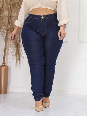 Calça Jeans Lola Skinny Cintura Alta Levanta Bumbum com Lycra Plus Size