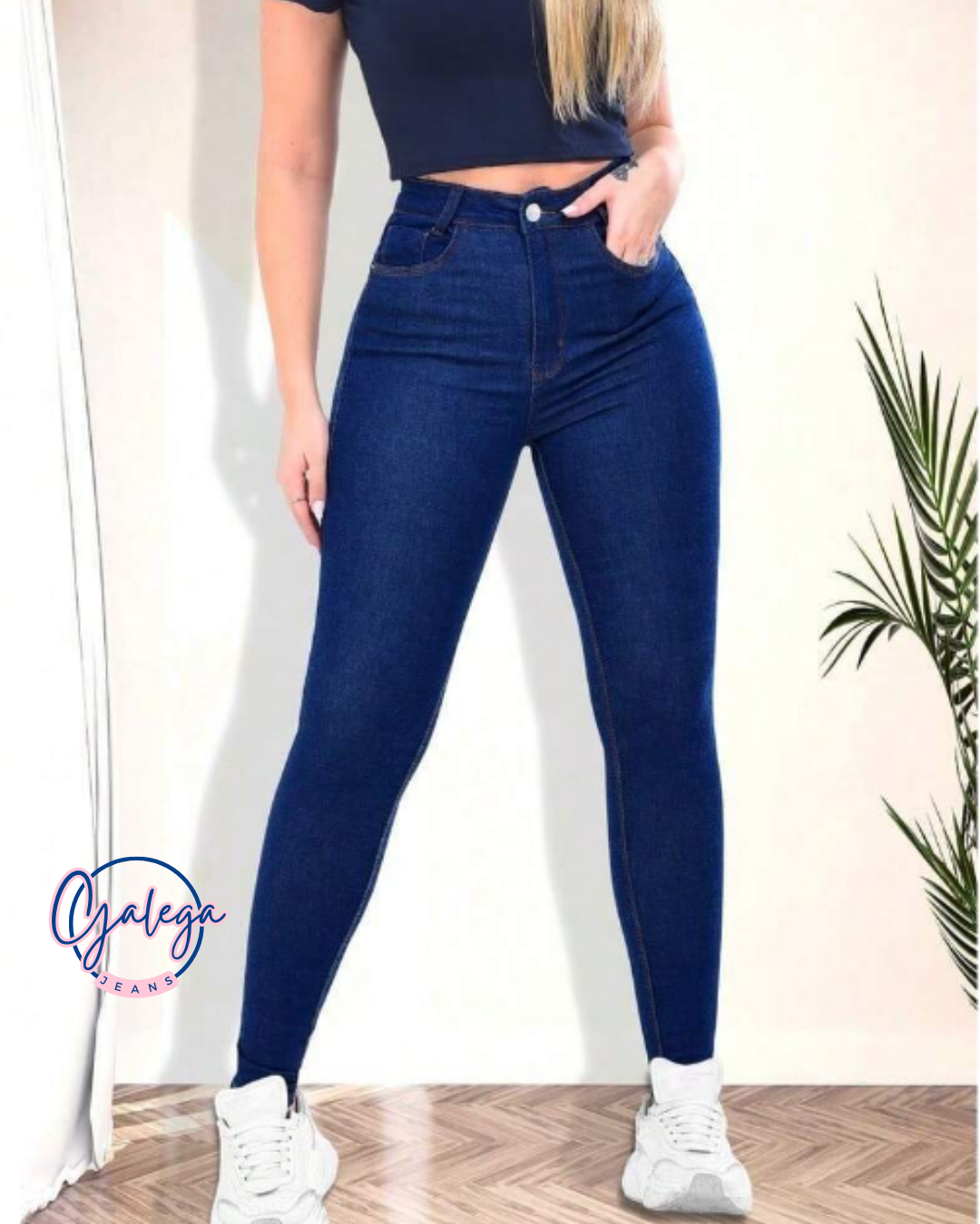 COMPRE 1 LEVE 3 Calça Jeans Skinny Tecido Premium Cintura Alta (Empina Bumbum)